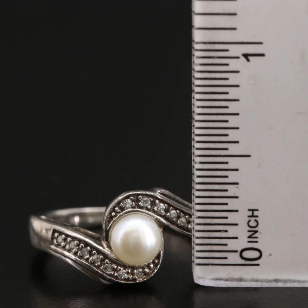Sterling Silver and Cultured Pearl Ring